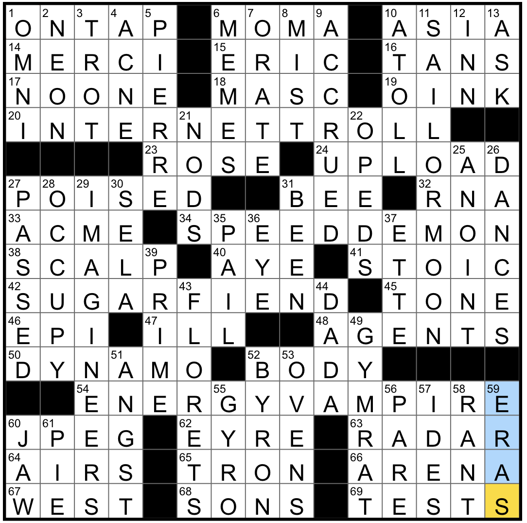 Monday August 7 2023 Diary Of A Crossword Fiend