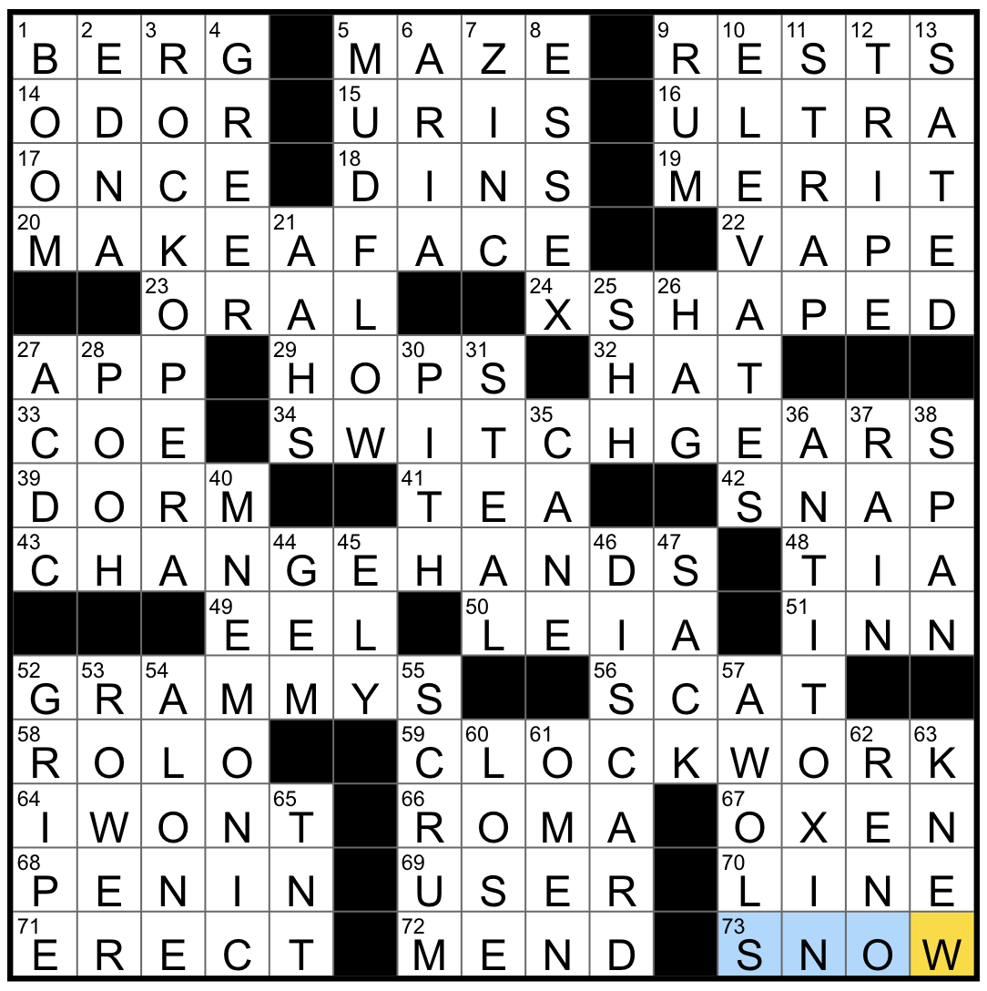 Monday December 26 2022 Diary Of A Crossword Fiend