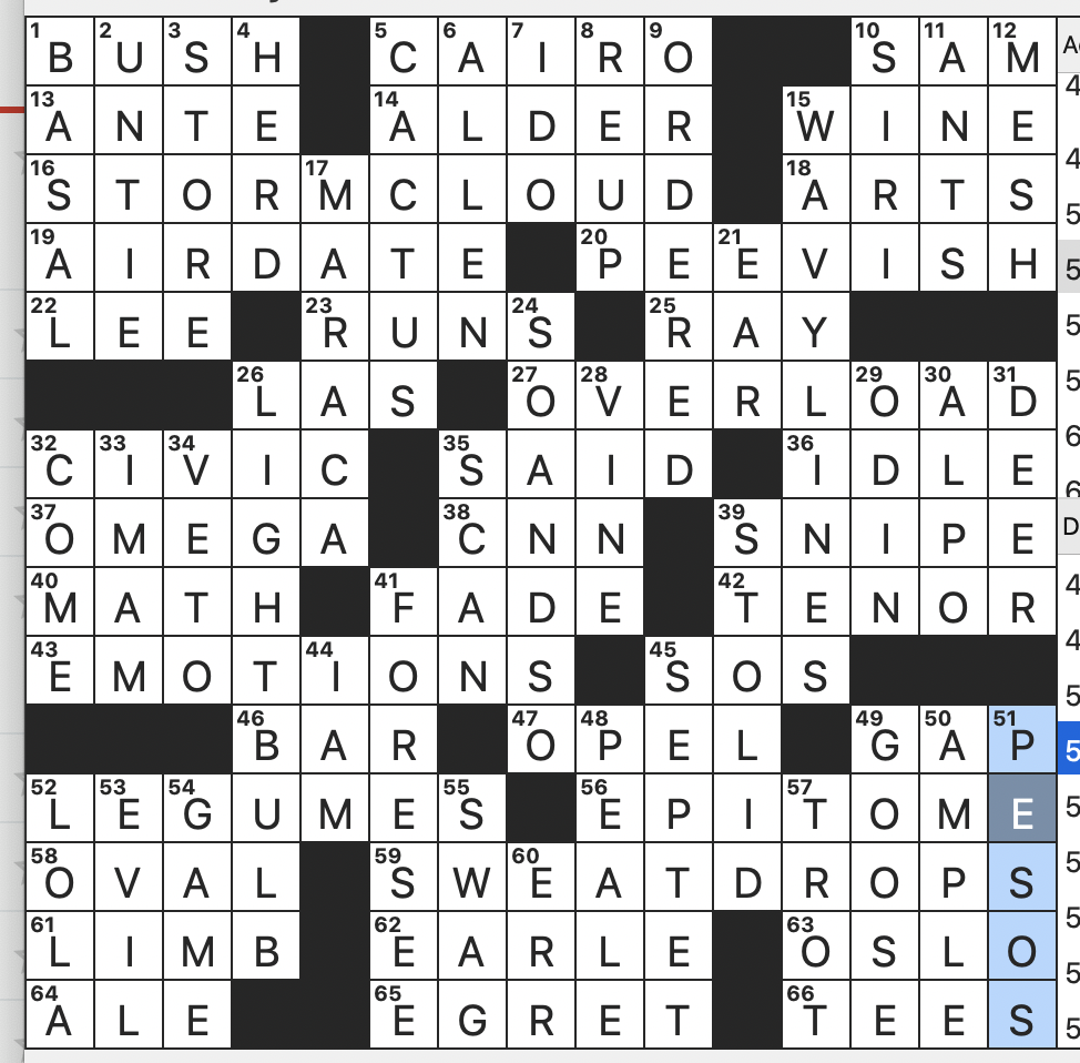 Monday October 19 2020 Diary Of A Crossword Fiend