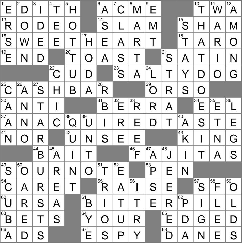 Montessori Year Crossword Clue Archives LAXCrossword