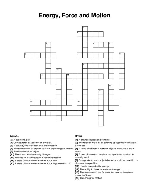 Moon Phases Crossword