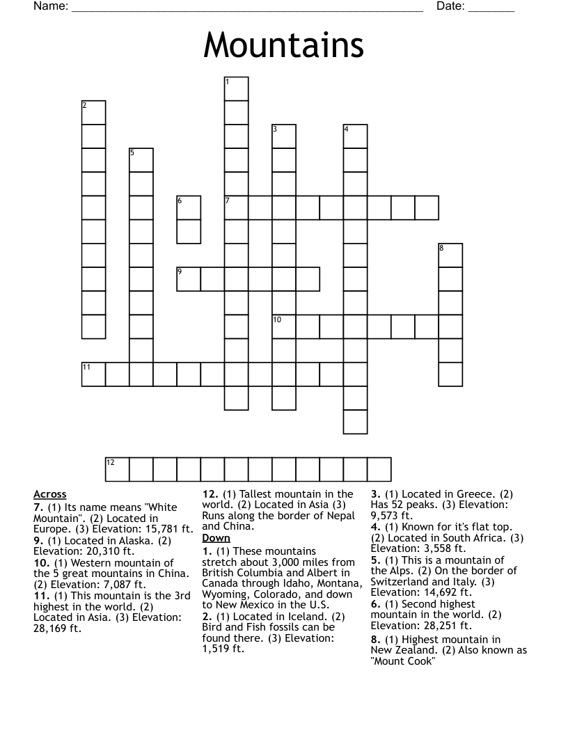 mountain in greece crossword clue mountain in greece crossword clue