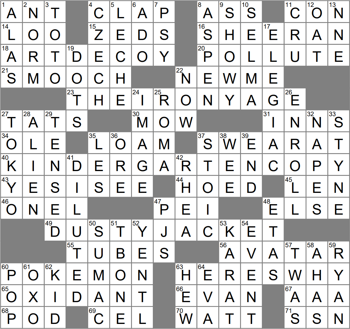 Mournful Crossword Clue Archives LAXCrossword