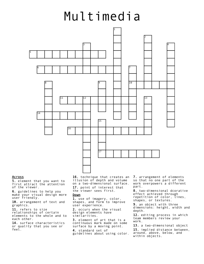 Multimedia Crossword WordMint Multimedia Crossword WordMint