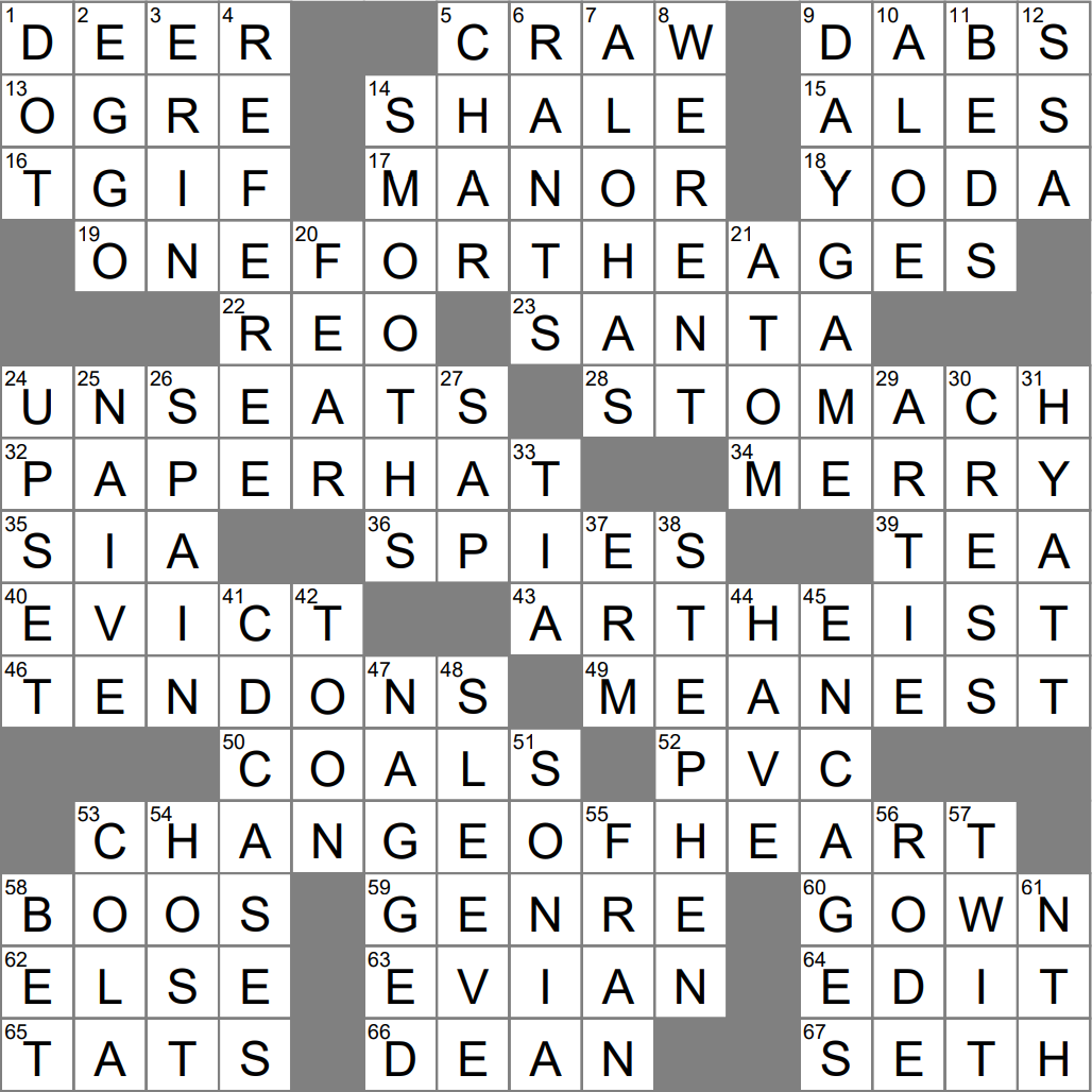 Multiple cel Creature Crossword Clue Archives LAXCrossword