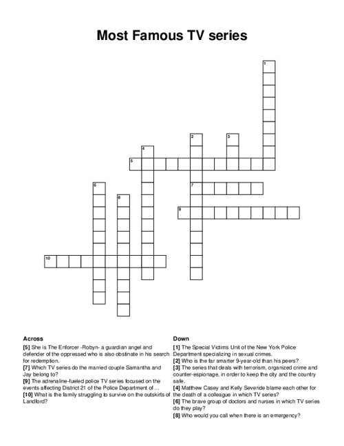 Music Crossword Puzzle