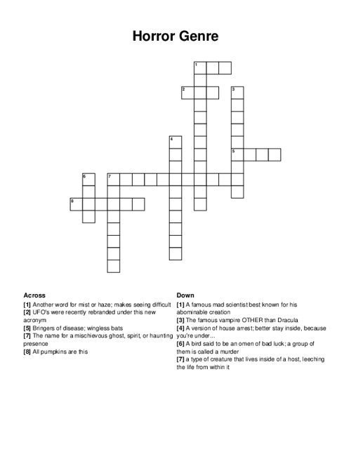 Music Crossword Puzzle