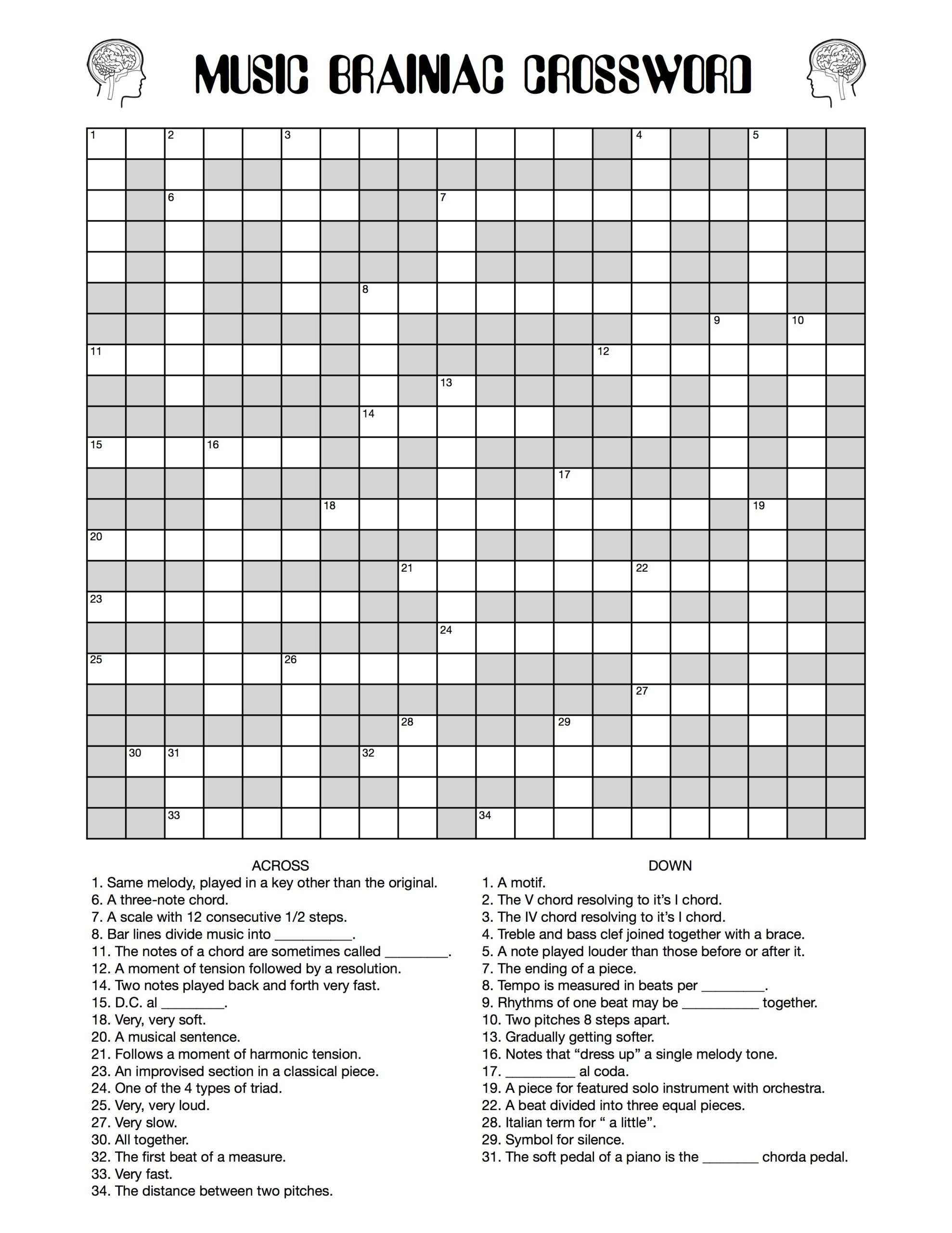 very in music crossword clue