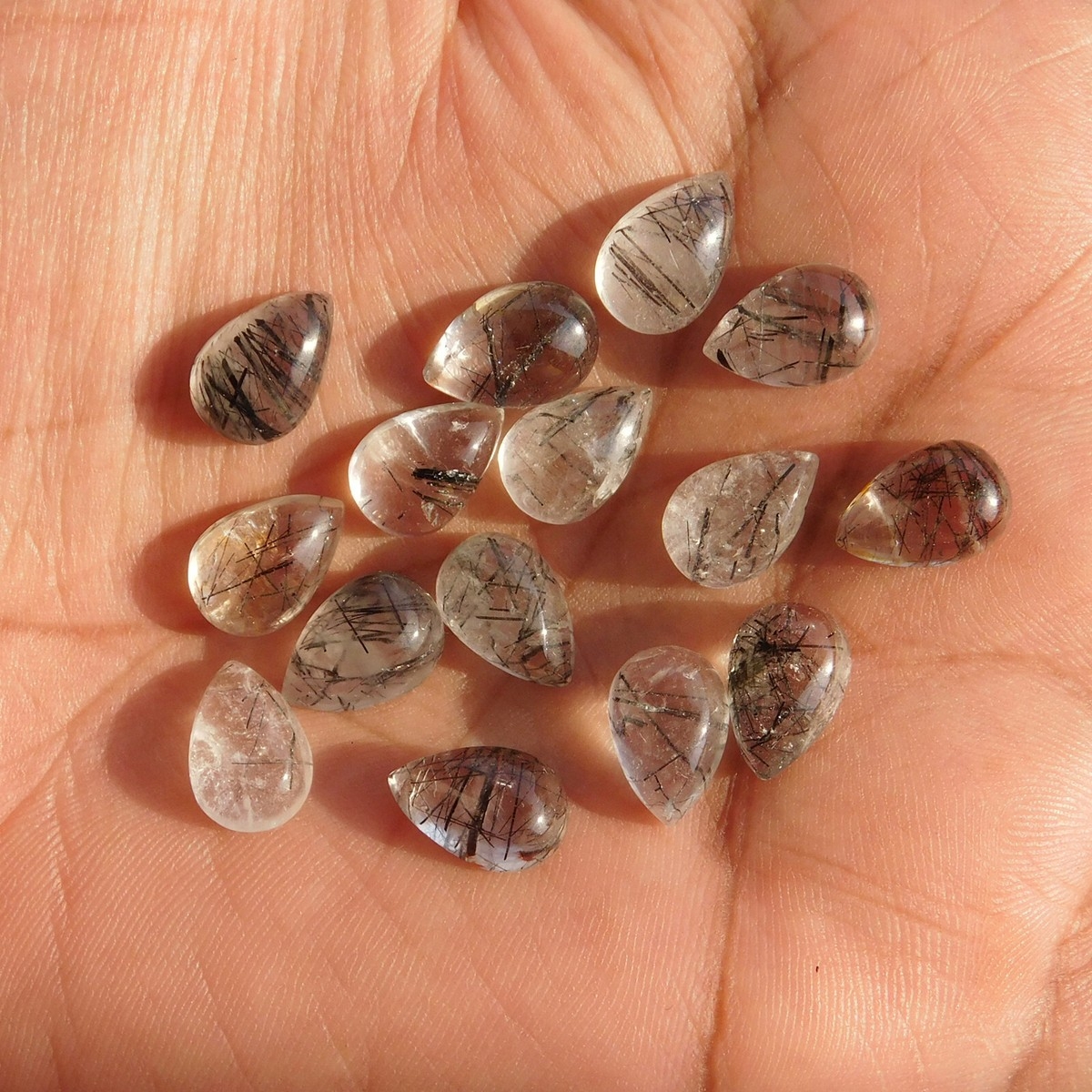 Natural Black Rutile Pear 4x6 Mm To 18x25 Mm Cabochon Loose Gemstone Lot EBay