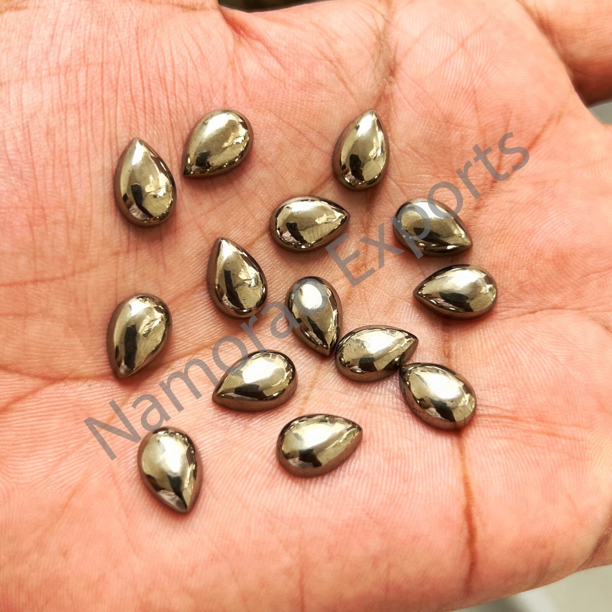 Natural Golden Pyrite Pear 6x9 Mm To 15x20 Mm Cabochon Loose Gemstone Lot EBay