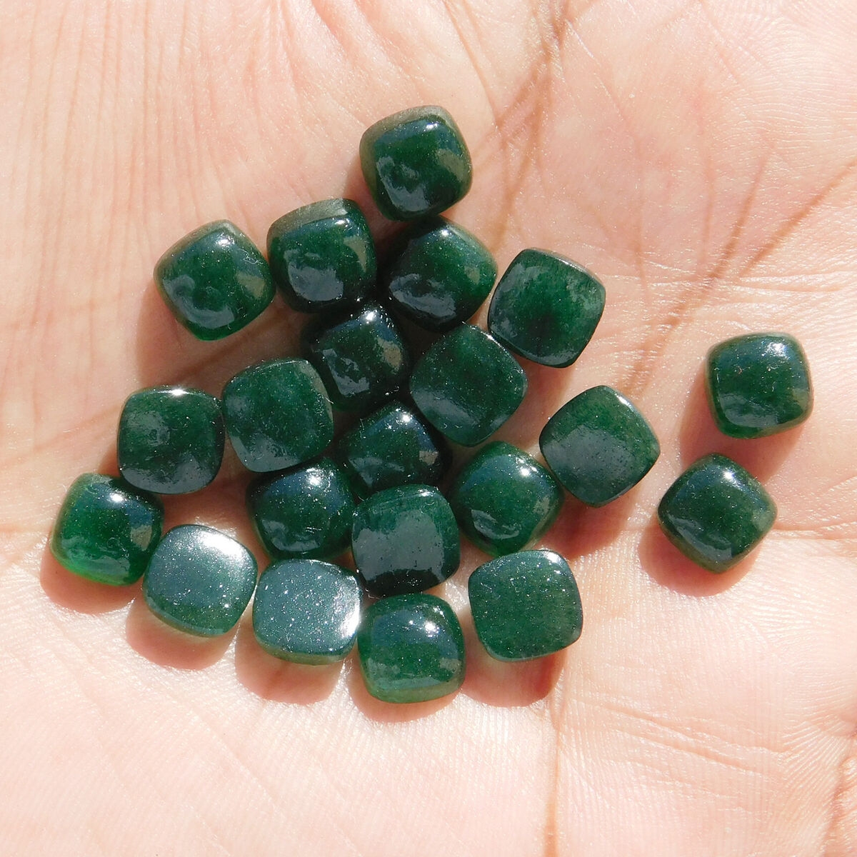 Natural Green Aventurine Cushion 6x6 Mm To 20x20 Mm Cabochon Loose Gemstone Lot EBay