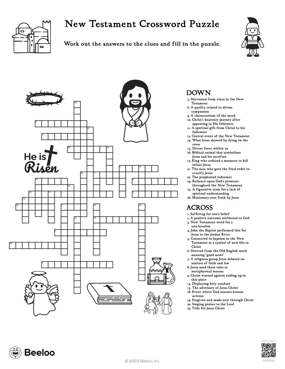 New Testament Crossword Puzzle Beeloo Printable Crafts And Activities For Kids New Testament Crossword Puzzle Beeloo Printable Crafts And Activities For Kids