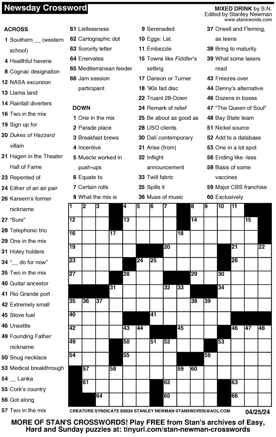 Newsday Crossword Printable Crossword Puzzles Newsday Crossword Printable Crossword Puzzles