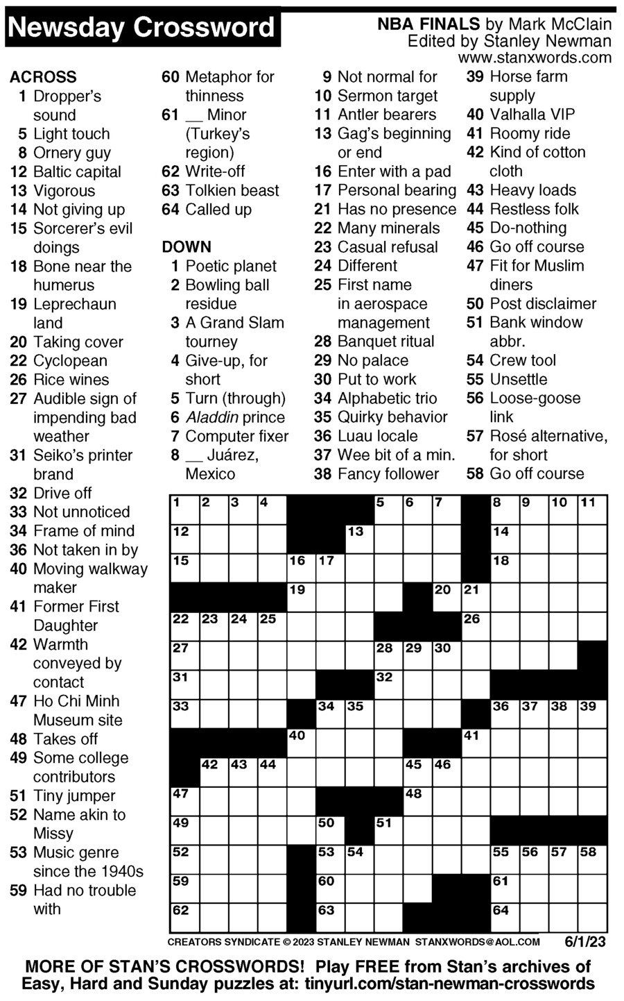 Newsday Crossword Printable Crossword Puzzles Newsday Crossword Printable Crossword Puzzles