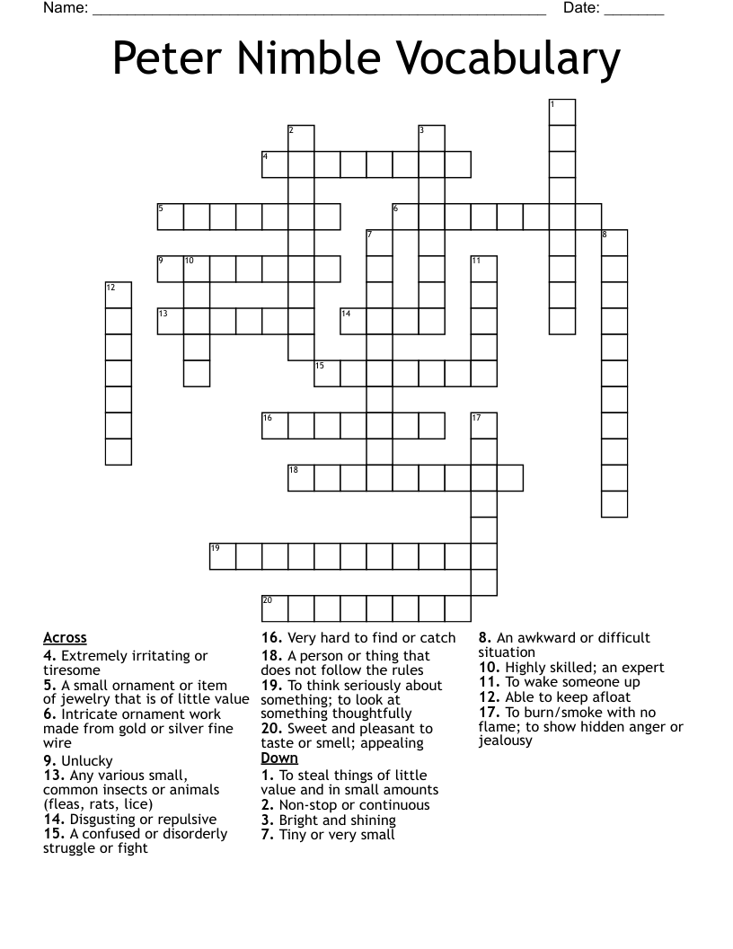 Nimble Crossword Clue 5 Letters Letters Nimble Crossword Clue 5 Letters Letters
