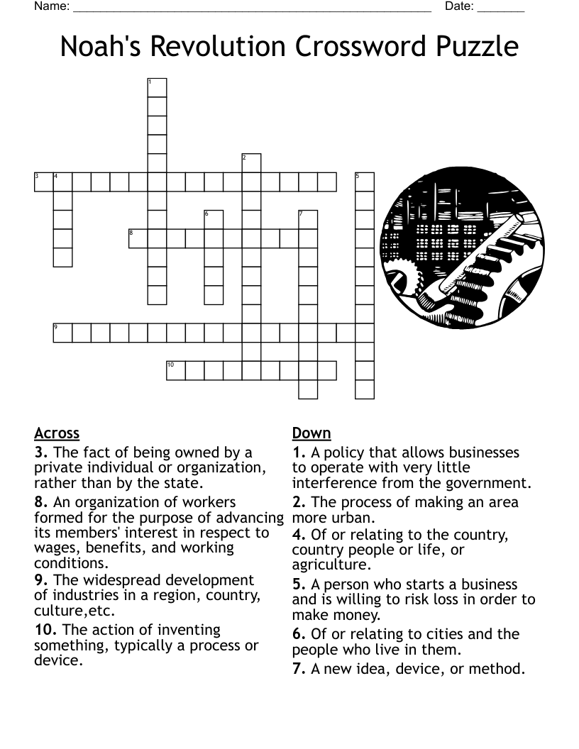 Noah s Revolution Crossword Puzzle WordMint