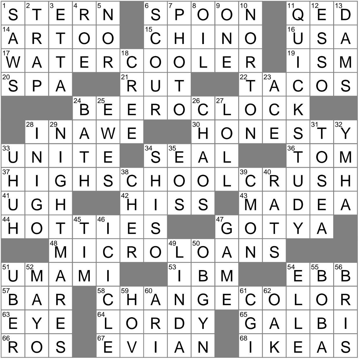 Not In The Mood For Any Funny Stuff Crossword Clue Archives LAXCrossword