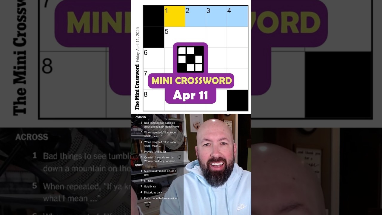 NYT Mini Crossword Apr 11 YouTube