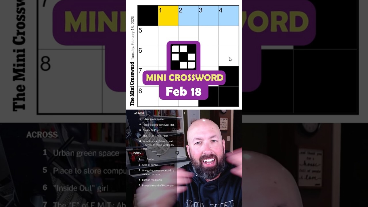NYT Mini Crossword Feb 18 YouTube
