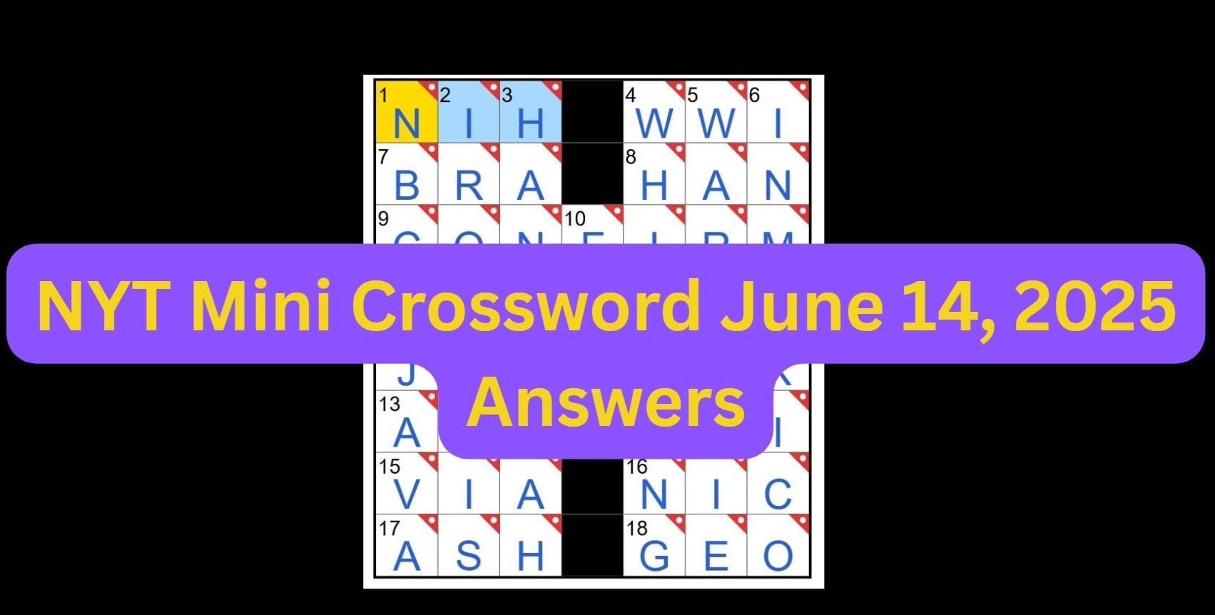 NYT Mini Crossword June 14 2025 What Is Research Org That Once Employed Dr Fauci Answer H2S Media