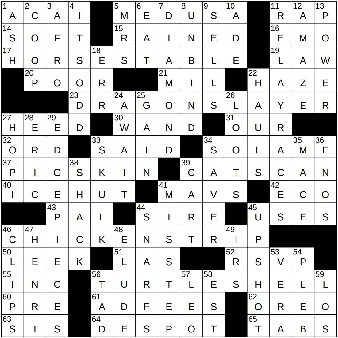 NYXCrossword Page 5 Of 6213 Answers To The New York Times Crossword