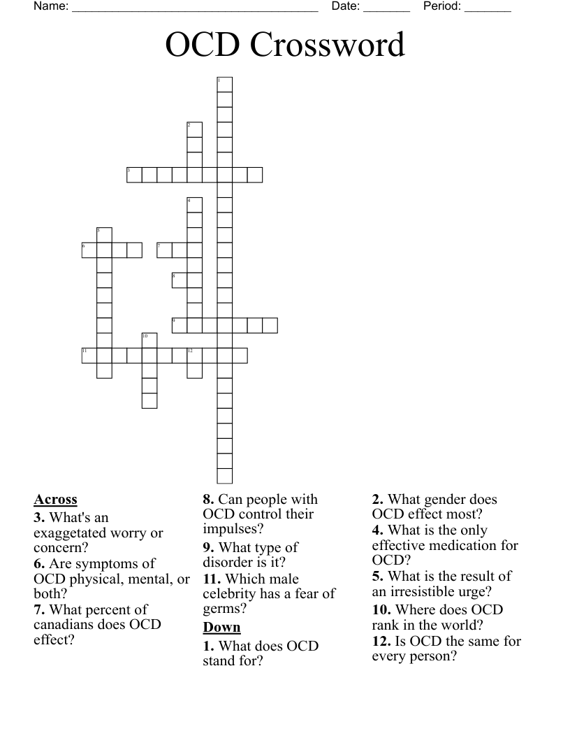 OCD Crossword WordMint