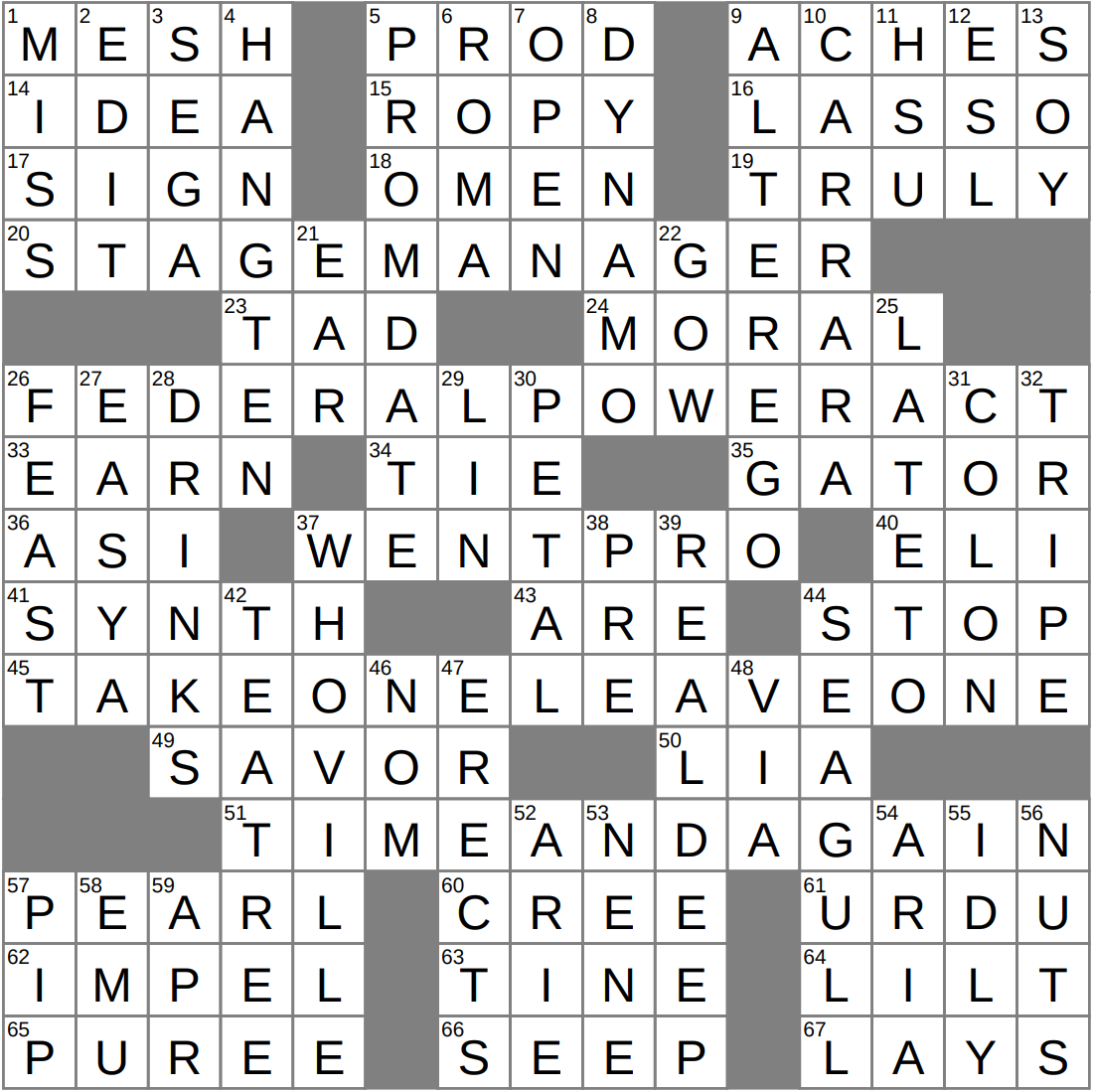 Oh so profound Crossword Clue Archives LAXCrossword
