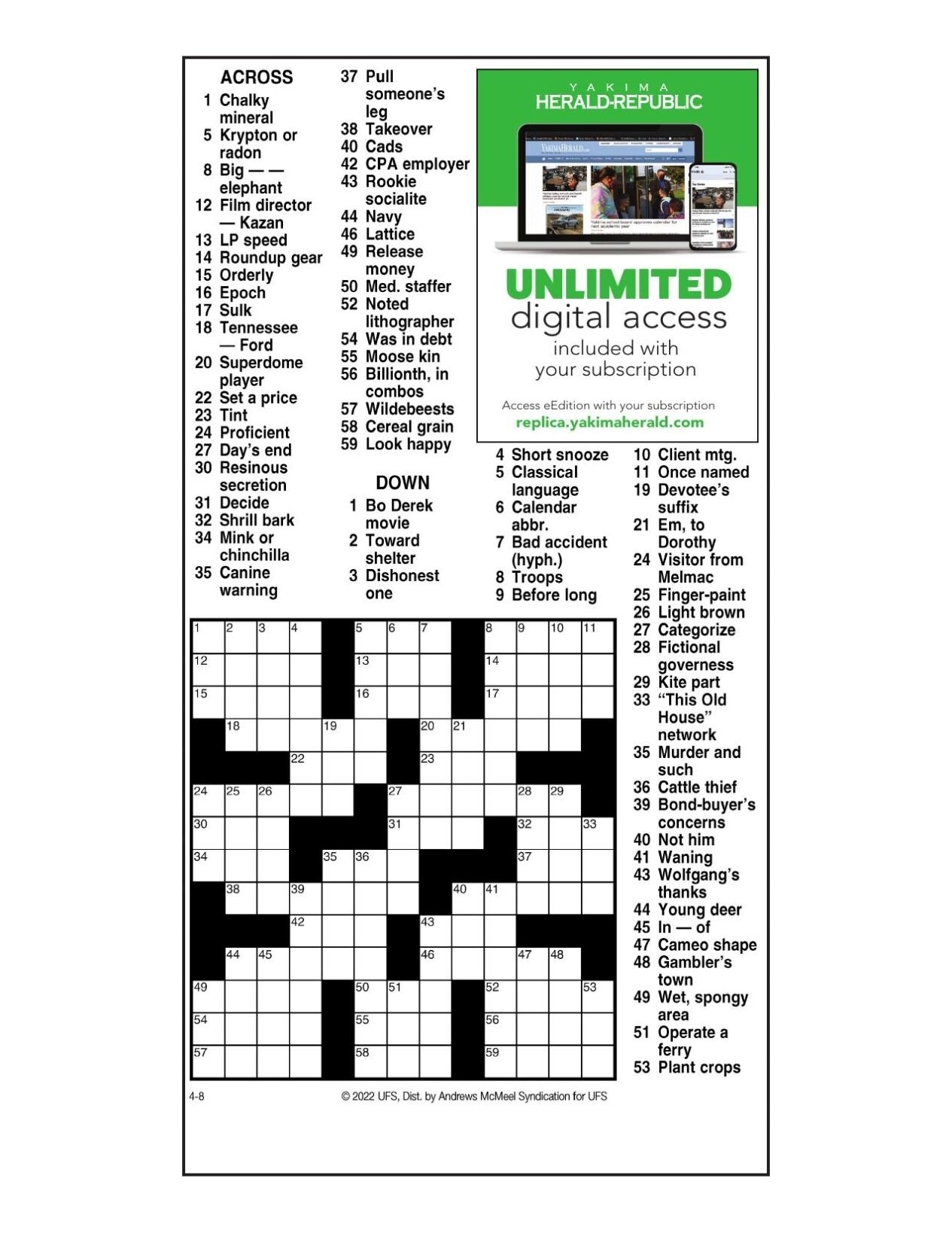 Oregonian Crossword Puzzle Printable Easy Crossword Puzzles