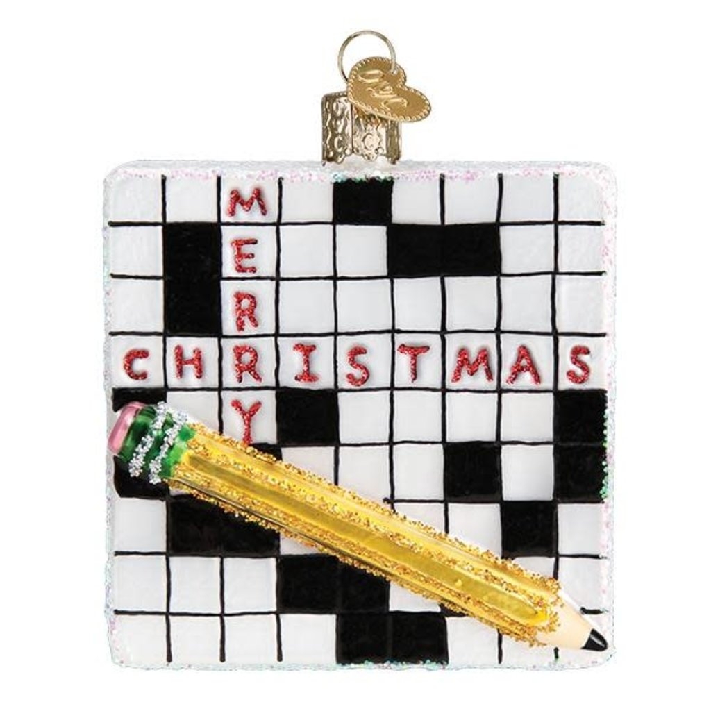 Ornament Blown Glass Crossword Puzzle Maze Home Store