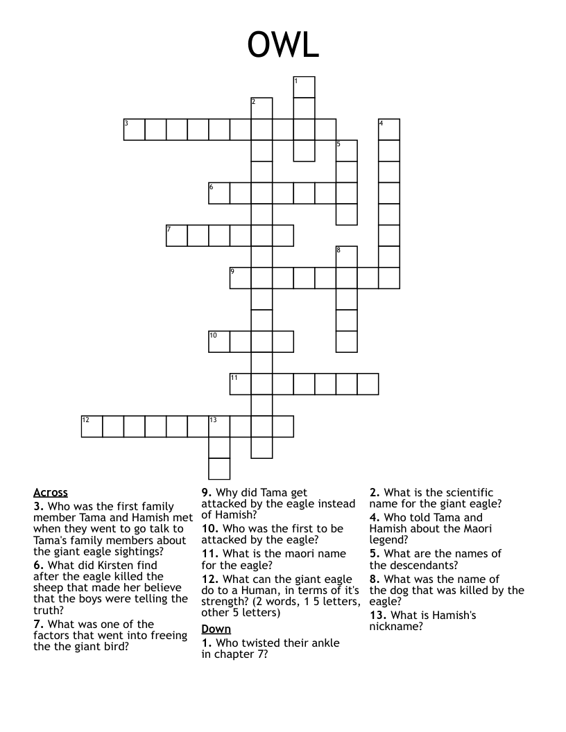 OWL Crossword WordMint