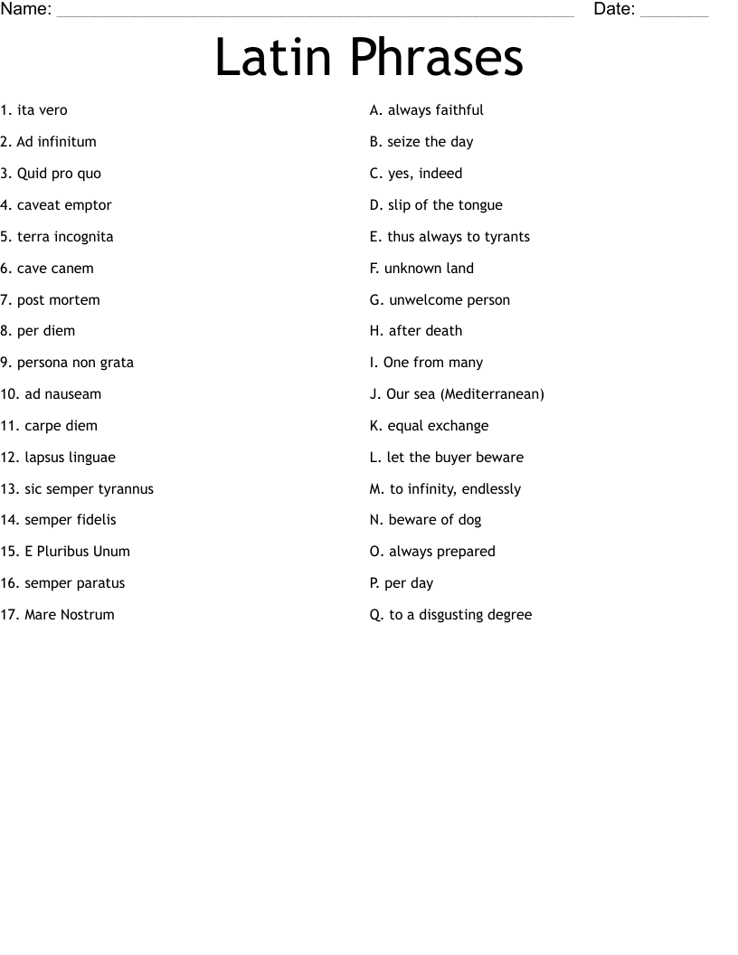 Persona Non Grata Crossword WordMint