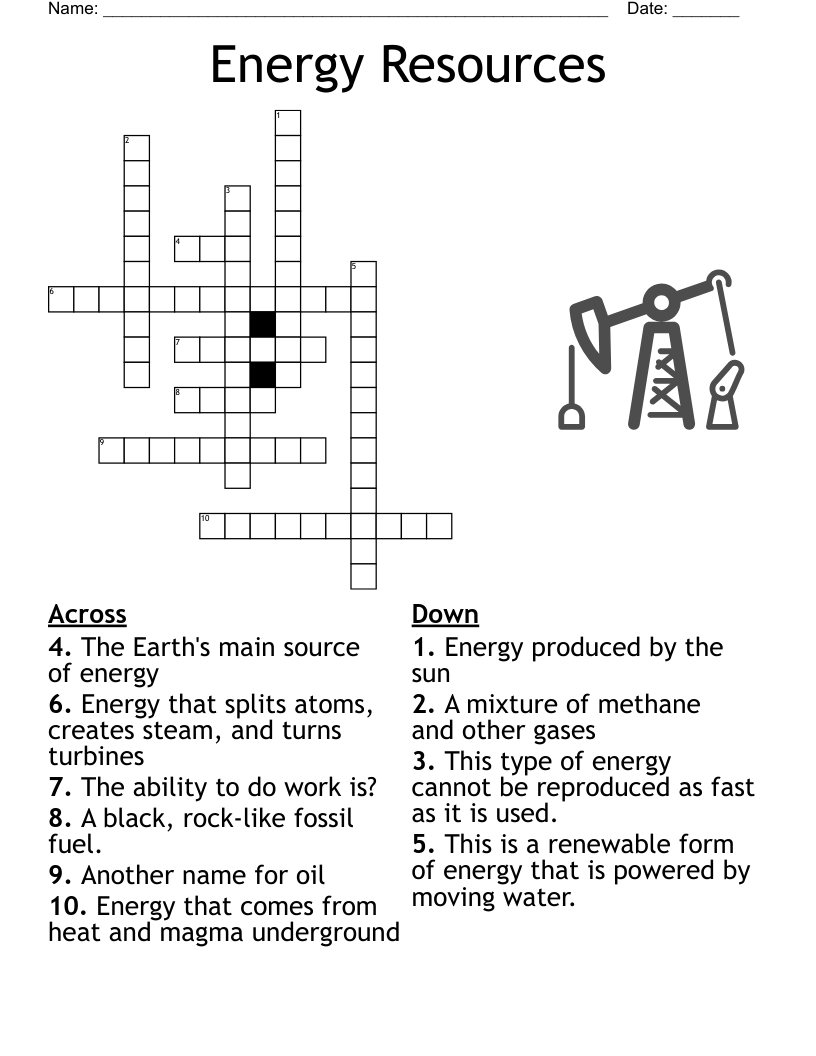 Petroleum Crossword WordMint