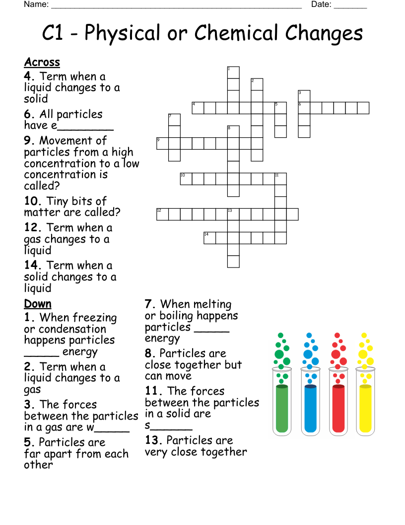 Phase Change Crossword WordMint Phase Change Crossword WordMint
