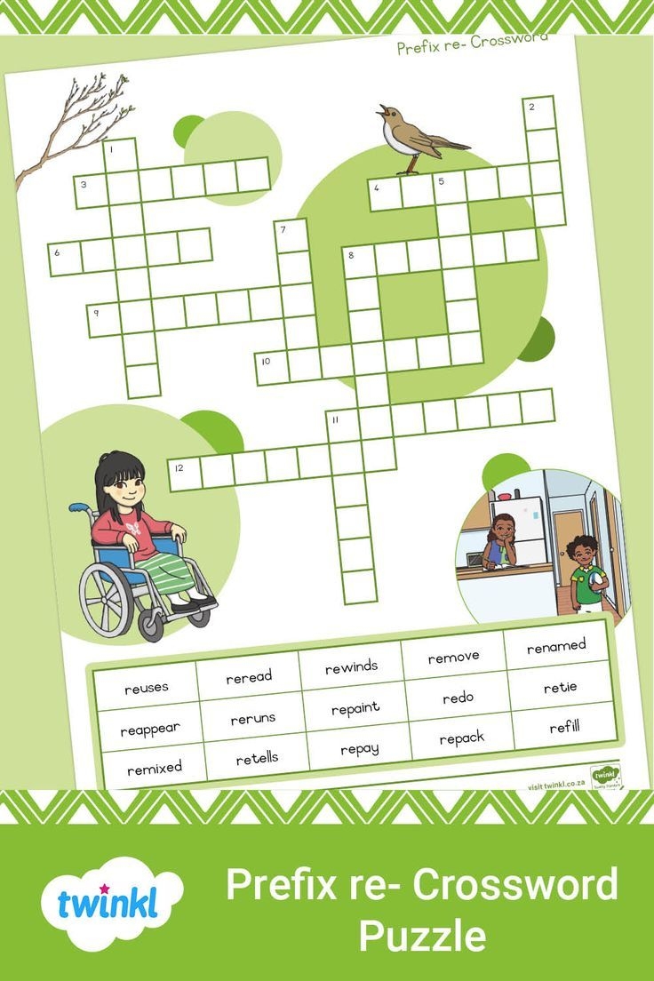 Prefix Re Crossword Puzzle Prefix Re Crossword Puzzle