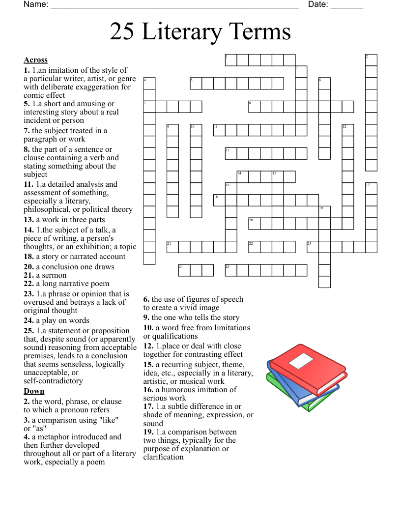 Preparing For The AP Literature Exam Vocabulary Crossword WordMint Preparing For The AP Literature Exam Vocabulary Crossword WordMint