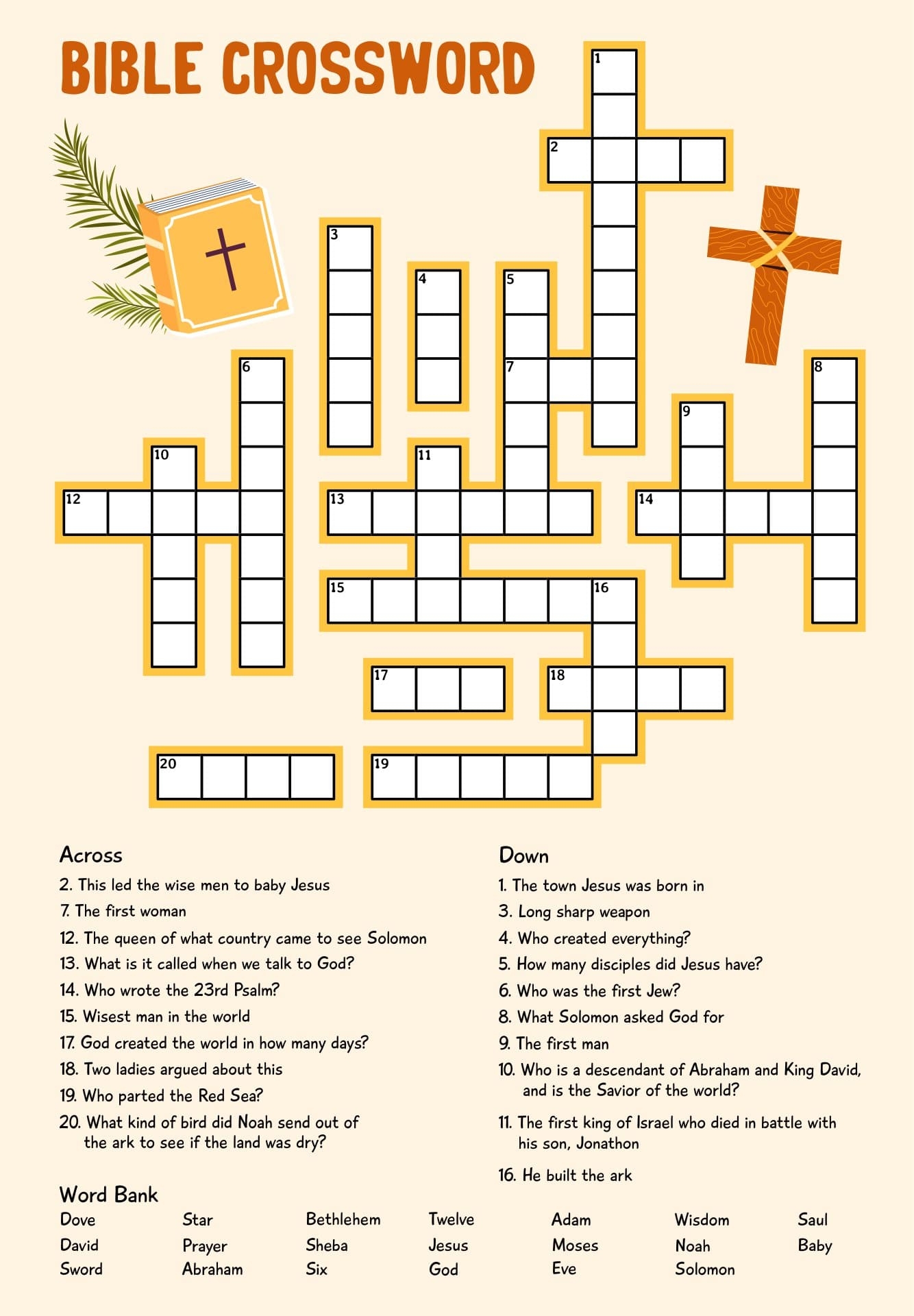 free printable children's crossword puzzles