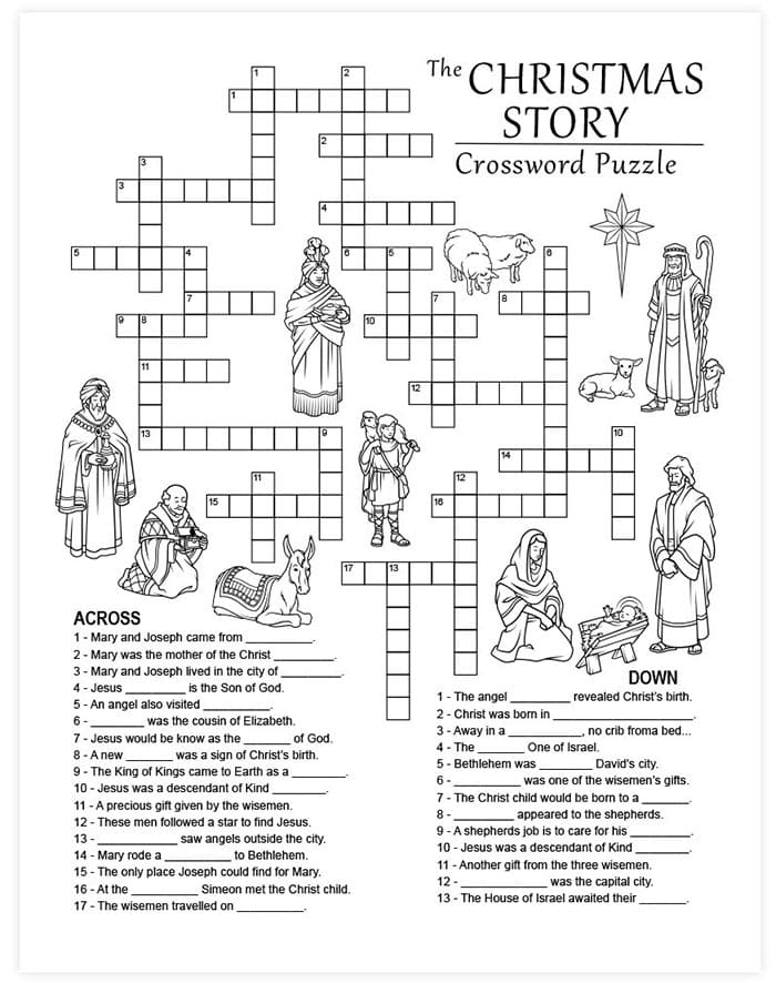 Printable Christmas Crossword Puzzles History Free Download And Print 