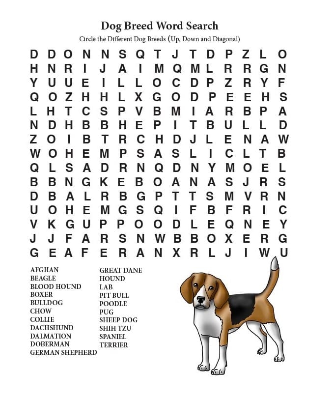 dog crossword puzzle