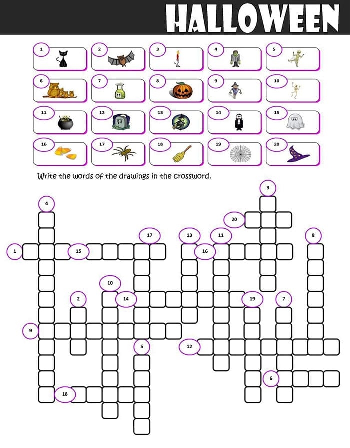 Printable Easy Halloween Crossword Puzzles Free Download And Print Printable Easy Halloween Crossword Puzzles Free Download And Print