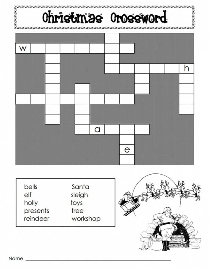 Printable Free Christmas Crossword Puzzles Free Download And Print 