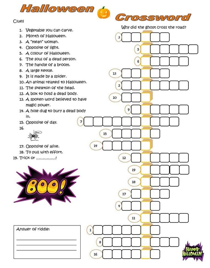 Printable Halloween Crossword Puzzle Difficult Free Download And Printable Halloween Crossword Puzzle Difficult Free Download And