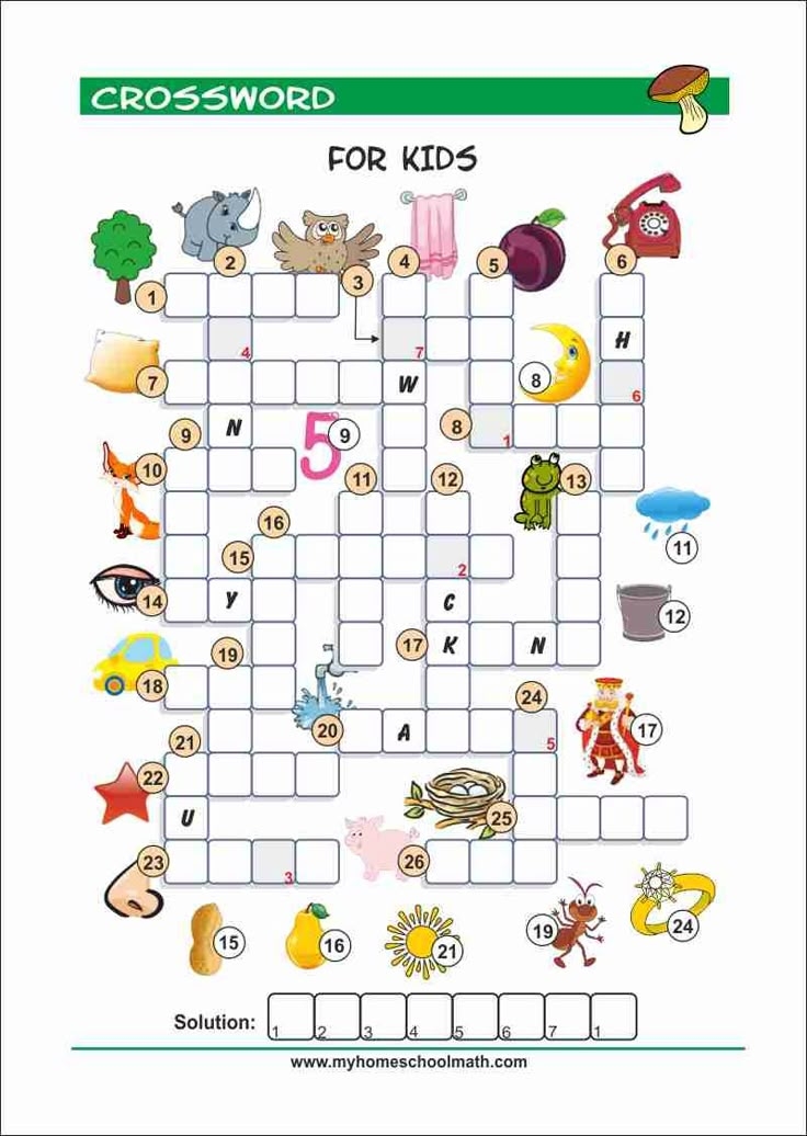 Printable Kids Crossword Puzzles Free Coloring Pages To Print