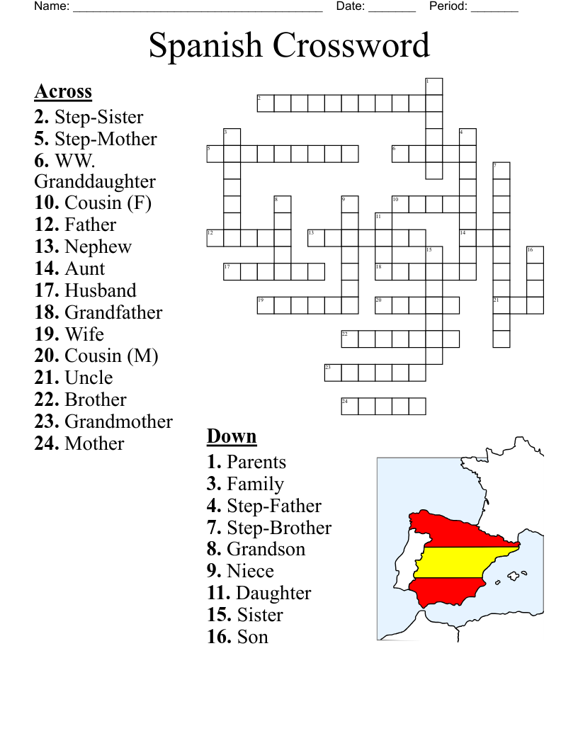 Printable Spanish Crossword Puzzles Free Daily Crossword Printable Spanish Crossword Puzzles Free Daily Crossword