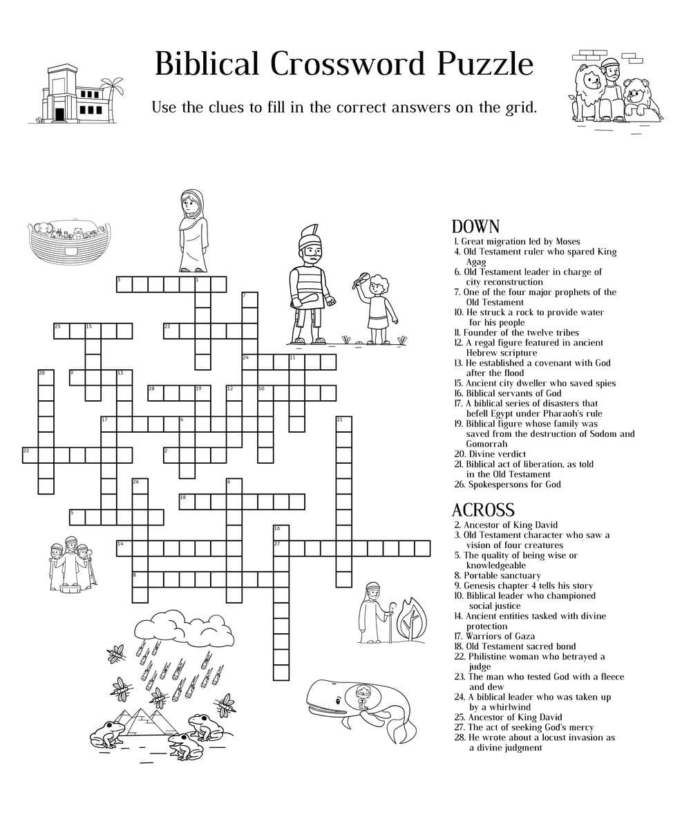 Printable Template Bible Crossword Puzzles Free Download And Print 