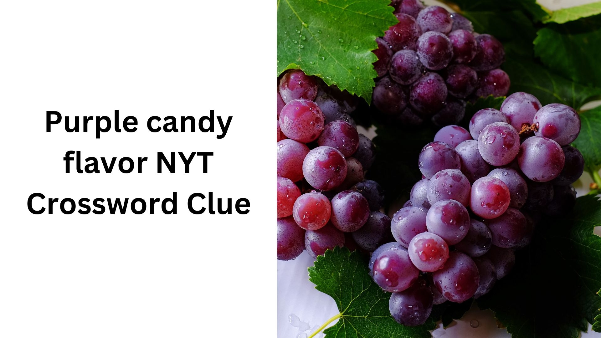 Purple Candy Flavor NYT Crossword Clue January 23 2025