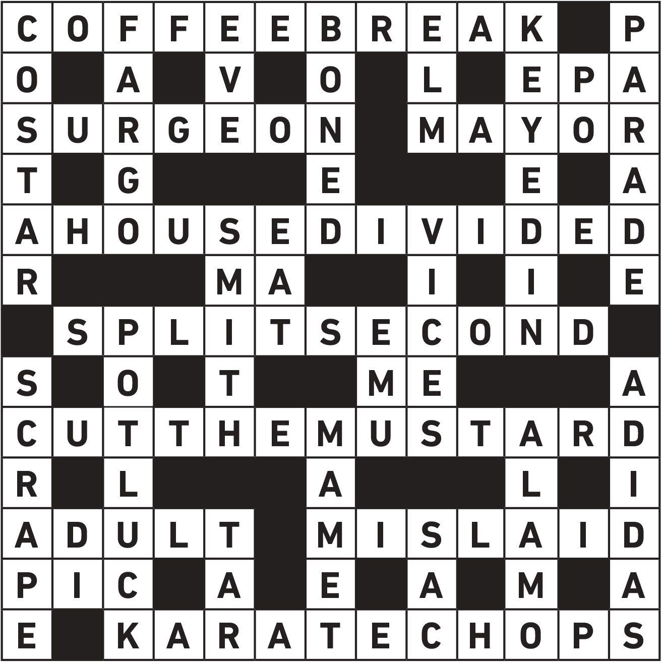 readers digest crossword puzzle