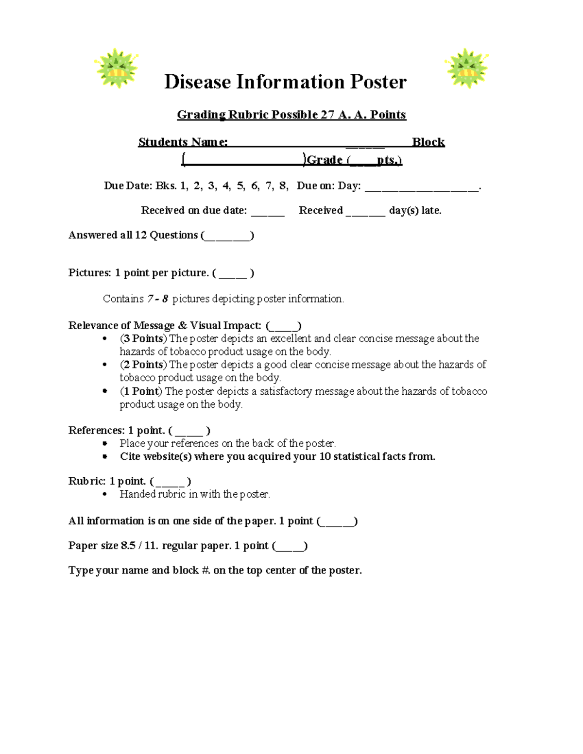 set of grading criteria crossword clue