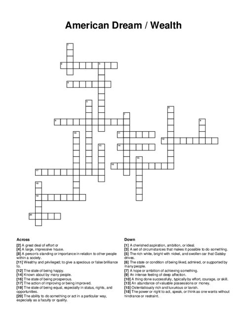 Responsibility Crossword Puzzle Responsibility Crossword Puzzle