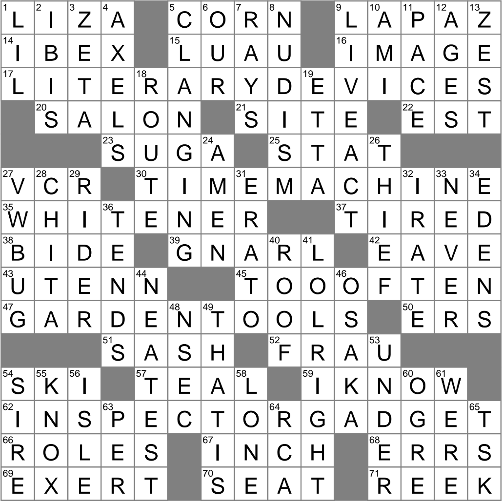 Revealing Lifestyle Choice Crossword Clue Archives LAXCrossword