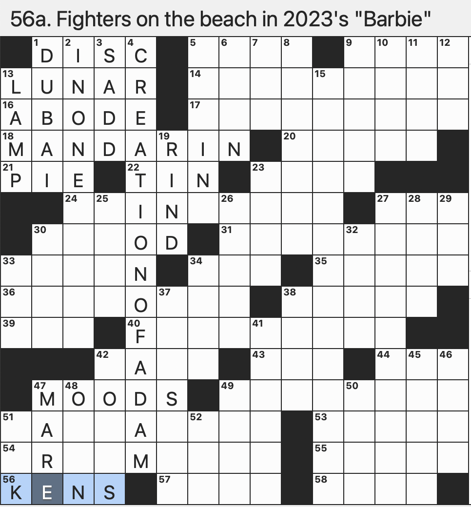 nyt crossword 10/8/25